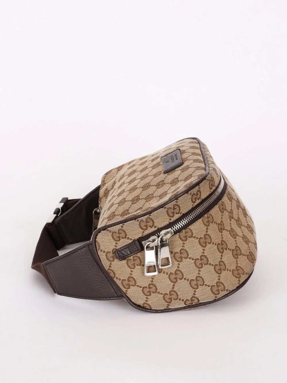 Gucci Brown Monogram Canvas Belt Bag